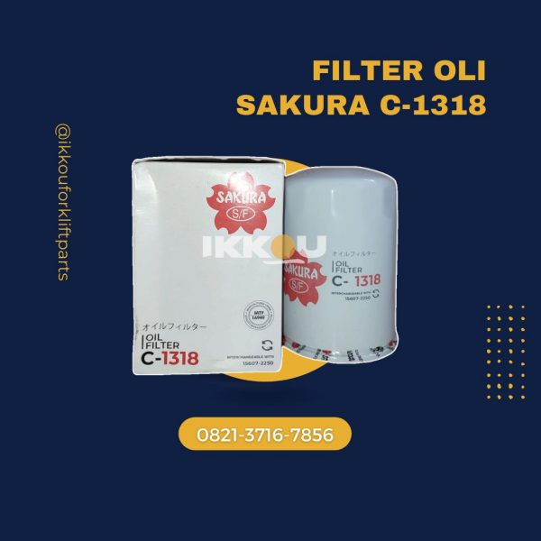 Filter Oli Sakura C-1318 - Spare Part Forklift Terbaik Semarang