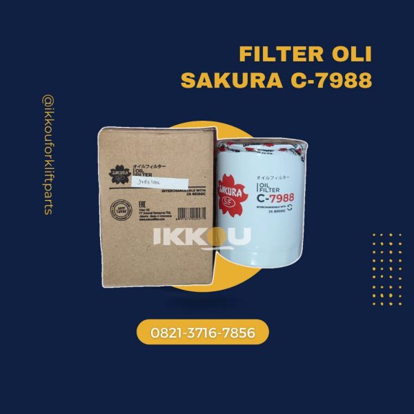 Filter Oli Sakura C-7988 - Spare part forklift murah terbaik